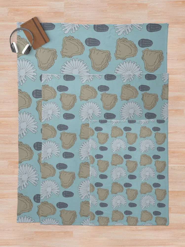 Thumbnail 5 of 6, Throw Blanket, Shell Shore designed and sold by RubyPrintDesign.