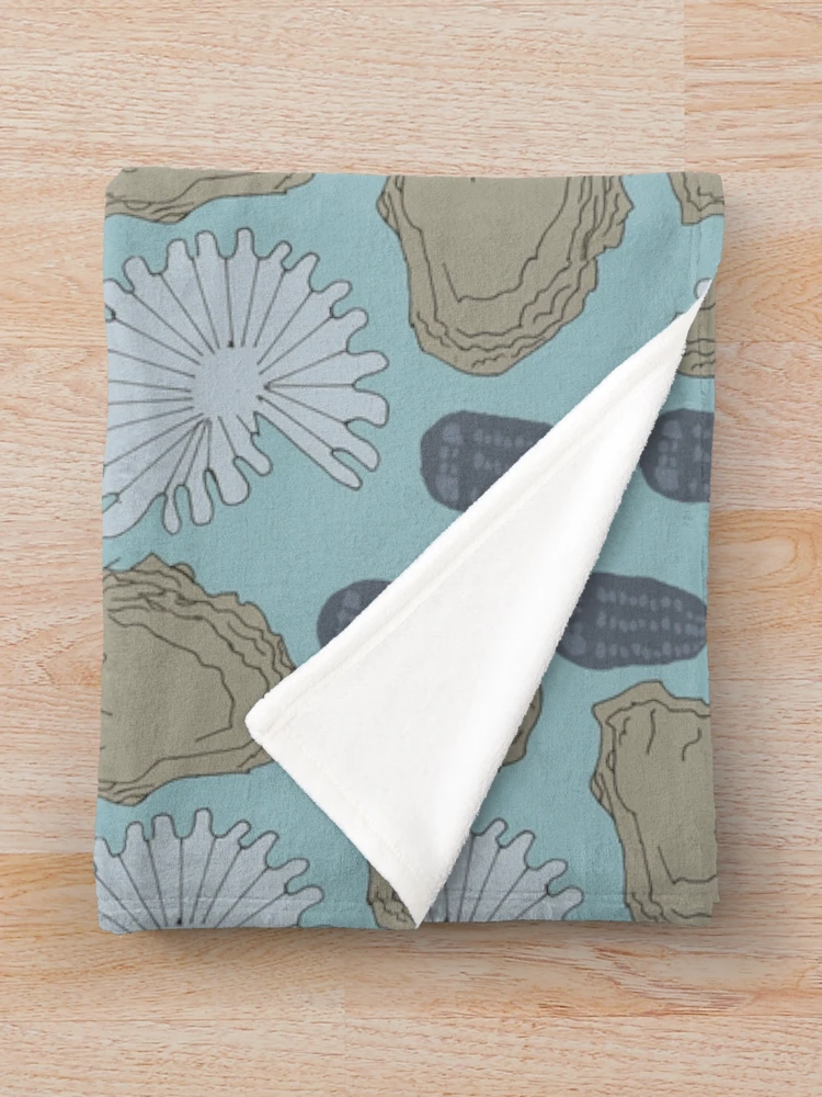 Thumbnail 3 of 6, Throw Blanket, Shell Shore designed and sold by RubyPrintDesign.