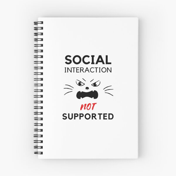 Item preview, Social interaction not supported sarcastic quote t shirt [SNS41] designed and sold by HIPNOTIZAR  CRAFTS.