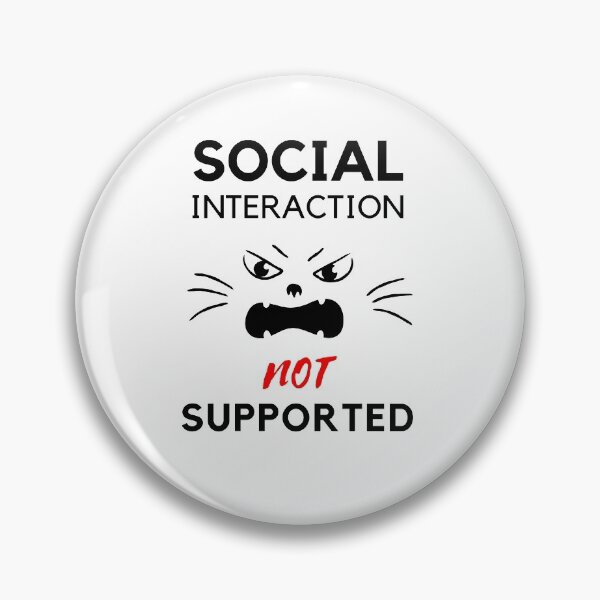 Item preview, Social interaction not supported sarcastic quote t shirt [SNS41] designed and sold by HIPNOTIZAR  CRAFTS.