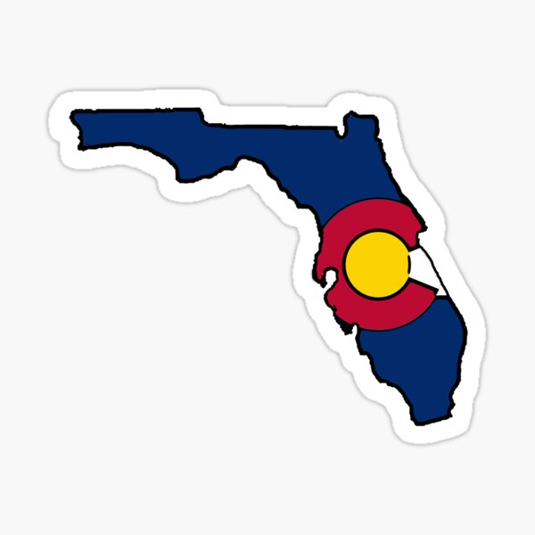 Item preview, Colorado flag Florida state outline designed and sold by artisticattitud.