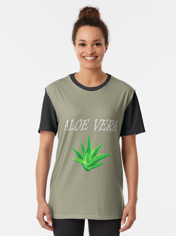 Thumbnail 2 of 5, Graphic T-Shirt, Aloe vera plant nature love design designed and sold by style4smile.