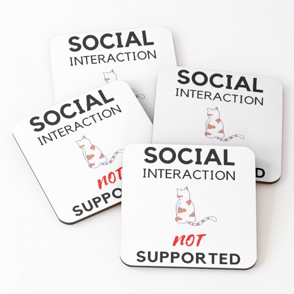Item preview, Social interaction not supported sarcastic quote t shirt [SNS42] designed and sold by HIPNOTIZAR  CRAFTS.