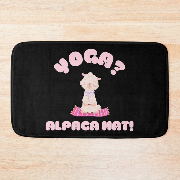 Item preview, Funny Yoga Alpaca Mat - Kawaii Alpaca Llama on Yoga Mat designed and sold by WonderWear.