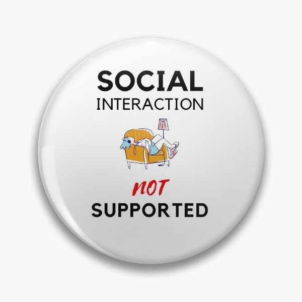 Item preview, Social interaction not supported sarcastic quote t shirt [SNS44] designed and sold by HIPNOTIZAR  CRAFTS.