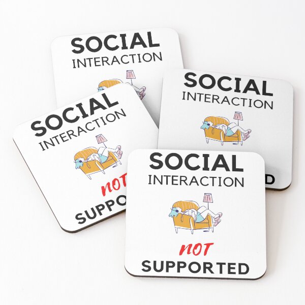 Item preview, Social interaction not supported sarcastic quote t shirt [SNS44] designed and sold by HIPNOTIZAR  CRAFTS.