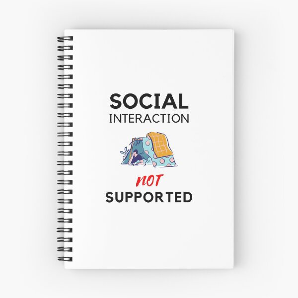 Item preview,  Social interaction not supported sarcastic quote t shirt [SNS45] designed and sold by HIPNOTIZAR  CRAFTS.