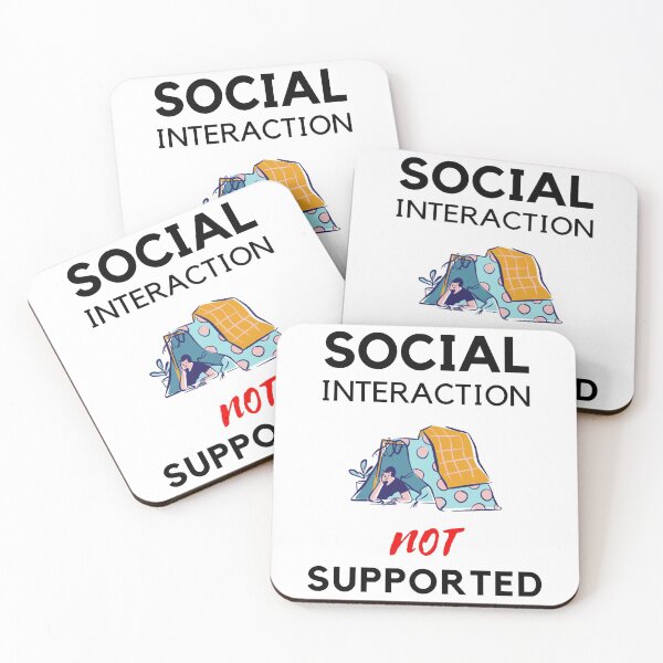 Item preview,  Social interaction not supported sarcastic quote t shirt [SNS45] designed and sold by HIPNOTIZAR  CRAFTS.