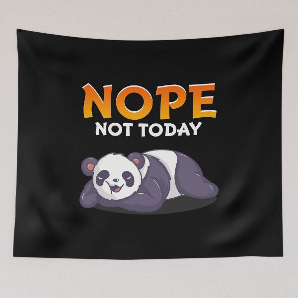 Item preview, Funny Nope Not Today Cute Napping Panda Pun designed and sold by perfectpresents.