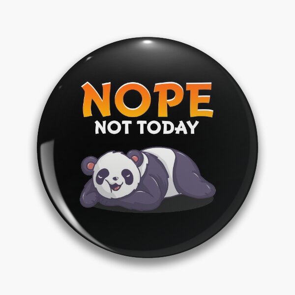Item preview, Funny Nope Not Today Cute Napping Panda Pun designed and sold by perfectpresents.