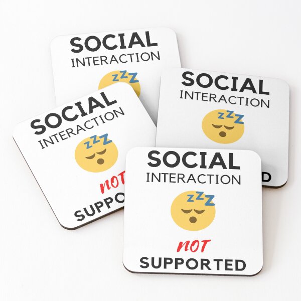 Item preview, Social interaction not supported sarcastic quote t shirt [SNS46] designed and sold by HIPNOTIZAR  CRAFTS.
