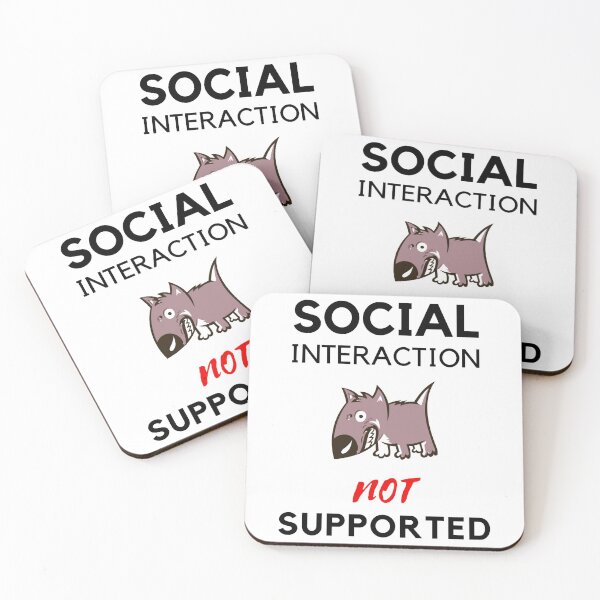 Item preview, Copy of  Social interaction not supported sarcastic quote t shirt [SNS49] designed and sold by HIPNOTIZAR  CRAFTS.