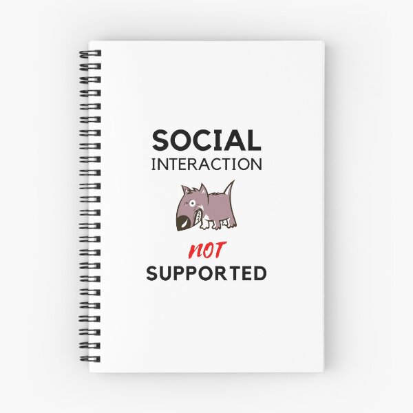 Item preview, Copy of  Social interaction not supported sarcastic quote t shirt [SNS49] designed and sold by HIPNOTIZAR  CRAFTS.