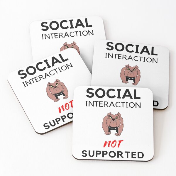 Item preview, Copy of  Social interaction not supported sarcastic quote t shirt [SNS50] designed and sold by HIPNOTIZAR  CRAFTS.