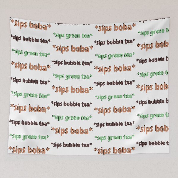 Item preview, green tea boba and taro and milk tea designed and sold by JocelynCrafts.