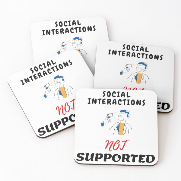 Item preview, Copy of  Social interaction not supported sarcastic quote t shirt [SNS11] designed and sold by HIPNOTIZAR  CRAFTS.