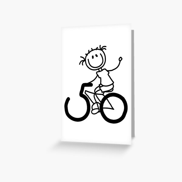 "50. Geburtstag Radfahrer style)" Grußkarte von kolebridesign