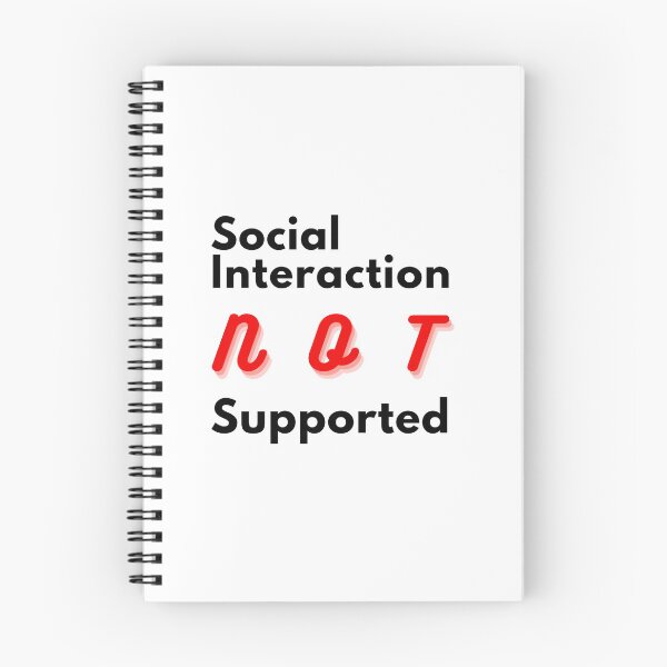 Item preview, Copy of  Social interaction not supported sarcastic quote t shirt [SNS14] designed and sold by HIPNOTIZAR  CRAFTS.