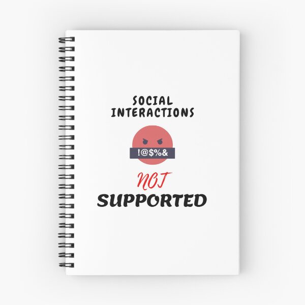 Item preview, Copy of  Social interaction not supported sarcastic quote t shirt [SNS12] designed and sold by HIPNOTIZAR  CRAFTS.