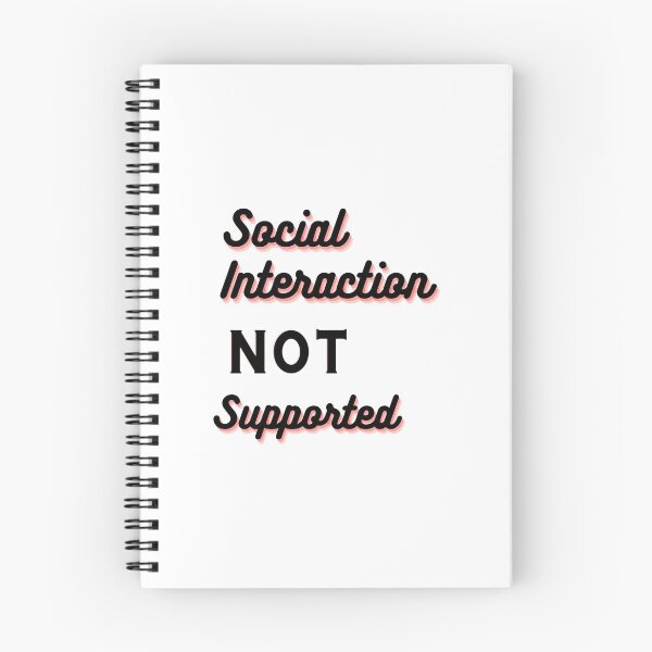 Item preview, Copy of  Social interaction not supported sarcastic quote t shirt [SNS13] designed and sold by HIPNOTIZAR  CRAFTS.