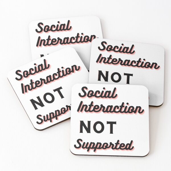 Item preview, Copy of  Social interaction not supported sarcastic quote t shirt [SNS13] designed and sold by HIPNOTIZAR  CRAFTS.
