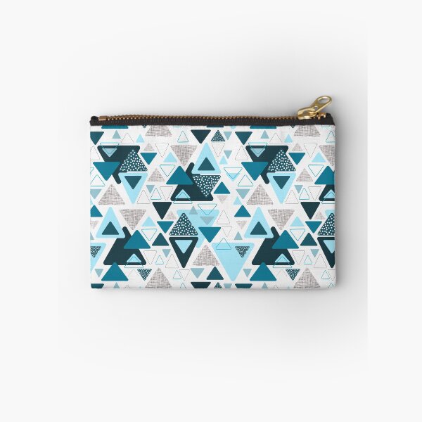 Item preview, Abstract geometrical triagle pattern blue designed and sold by PurrfectCorner.