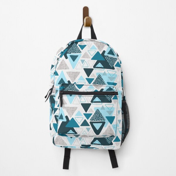 Item preview, Abstract geometrical triagle pattern blue designed and sold by PurrfectCorner.