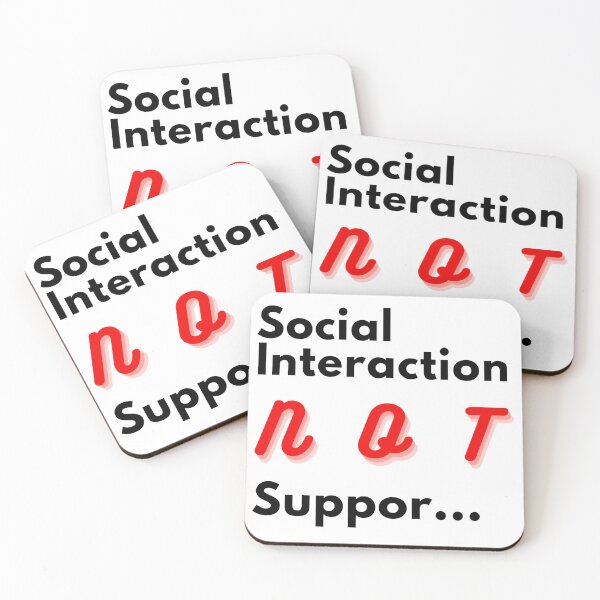 Item preview, Copy of  Social interaction not supported sarcastic quote t shirt [SNS15] designed and sold by HIPNOTIZAR  CRAFTS.