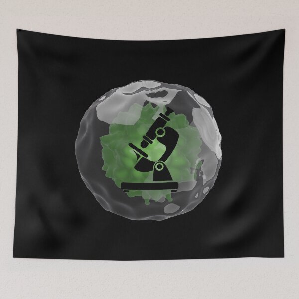 Item preview, BACTERIUM VIRUS SUNSET WITH MICROSCOPE MEDICAL LABORATORY SCIENCE designed and sold by Hippiesole.