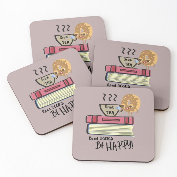 Item preview, DRINK TEA READ BOOKS BE HAPPY designed and sold by Nancyanna.