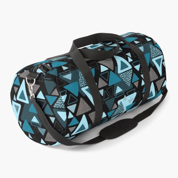 Item preview, Abstract geometrical triagle surface pattern blue black designed and sold by PurrfectCorner.