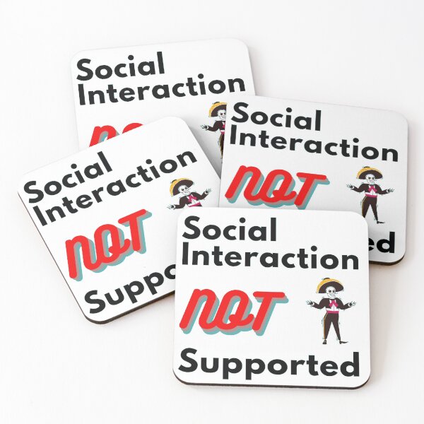Item preview, Copy of Copy of  Social interaction not supported sarcastic quote t shirt [SNS16] designed and sold by HIPNOTIZAR  CRAFTS.