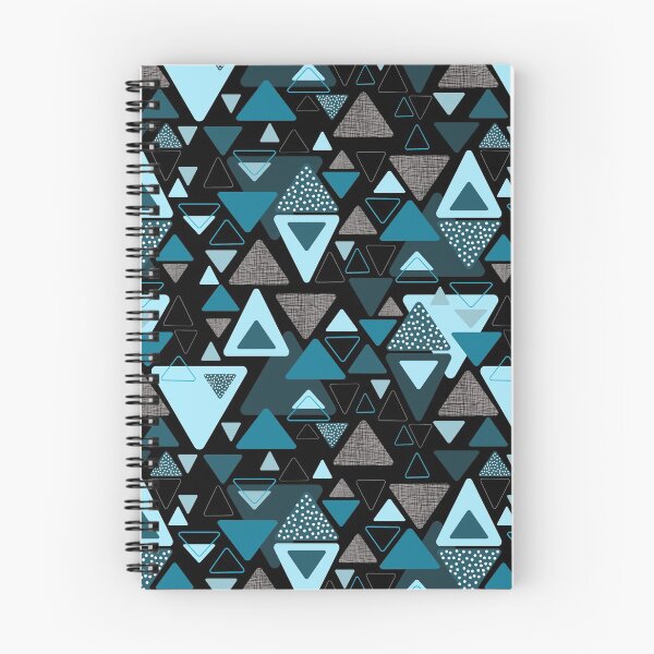Item preview, Abstract geometrical triagle surface pattern blue black designed and sold by PurrfectCorner.