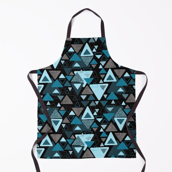 Item preview, Abstract geometrical triagle surface pattern blue black designed and sold by PurrfectCorner.