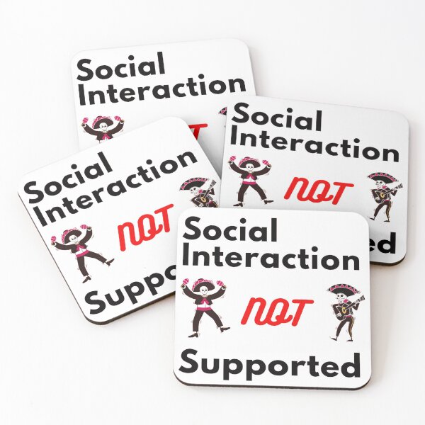 Item preview, Copy of Copy of  Social interaction not supported sarcastic quote t shirt [SNS17] designed and sold by HIPNOTIZAR  CRAFTS.