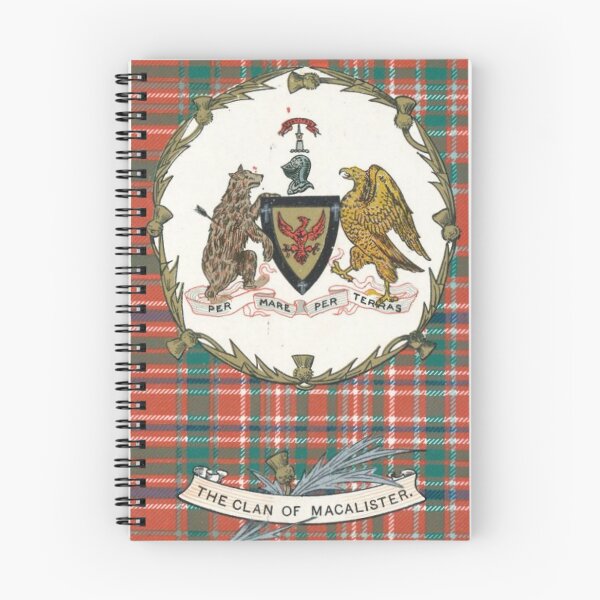 Item preview, Clan MacAlister Vintage Tartan Crest Badge designed and sold by BagTown Clans.