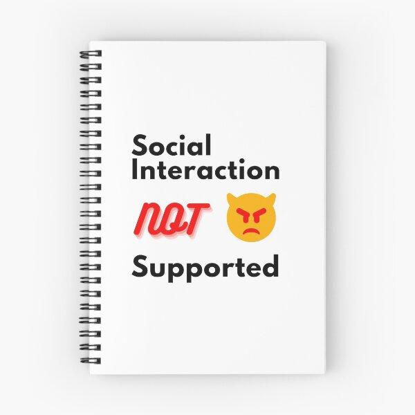 Item preview, Copy of Copy of  Social interaction not supported sarcastic quote t shirt [SNS18] designed and sold by HIPNOTIZAR  CRAFTS.