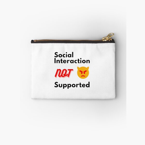 Item preview, Copy of Copy of  Social interaction not supported sarcastic quote t shirt [SNS18] designed and sold by HIPNOTIZAR  CRAFTS.