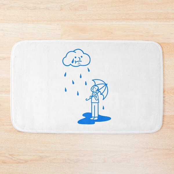 Item preview, man holding an umbrella under rainy cloud  designed and sold by commondreamer.