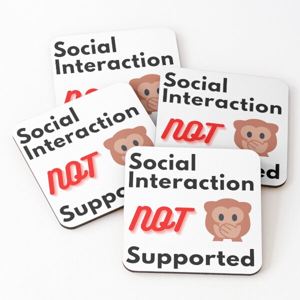 Item preview, Social interaction not supported sarcastic quote t shirt [SNS20] designed and sold by HIPNOTIZAR  CRAFTS.
