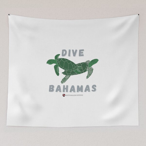 Item preview, Dive Bahamas Turtle with Grey Font designed and sold by BottomlessDiver.