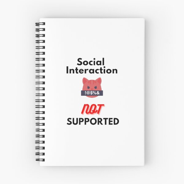 Item preview, Copy of Copy of  Social interaction not supported sarcastic quote t shirt [SNS20] designed and sold by HIPNOTIZAR  CRAFTS.