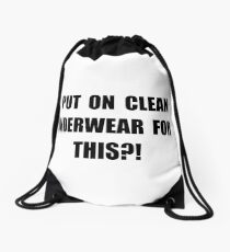 Clean Underwear Drawstring Bag
