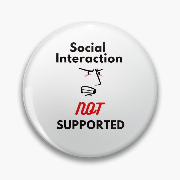 Item preview, Social interaction not supported sarcastic quote t shirt [SNS21] designed and sold by HIPNOTIZAR  CRAFTS.