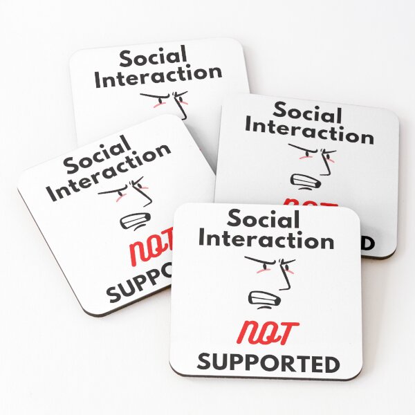 Item preview, Social interaction not supported sarcastic quote t shirt [SNS21] designed and sold by HIPNOTIZAR  CRAFTS.