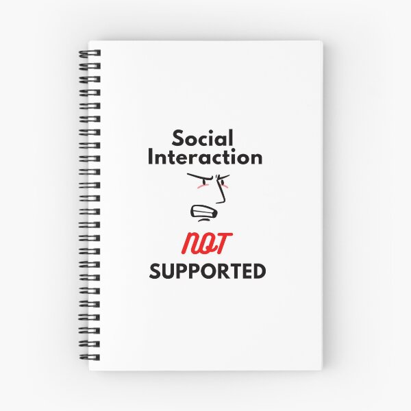 Item preview, Social interaction not supported sarcastic quote t shirt [SNS21] designed and sold by HIPNOTIZAR  CRAFTS.