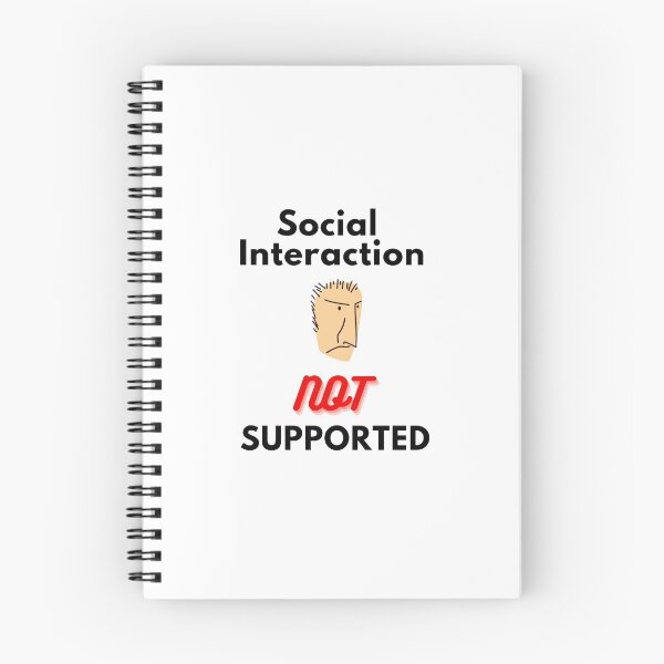 Item preview, Social interaction not supported sarcastic quote t shirt [SNS22] designed and sold by HIPNOTIZAR  CRAFTS.