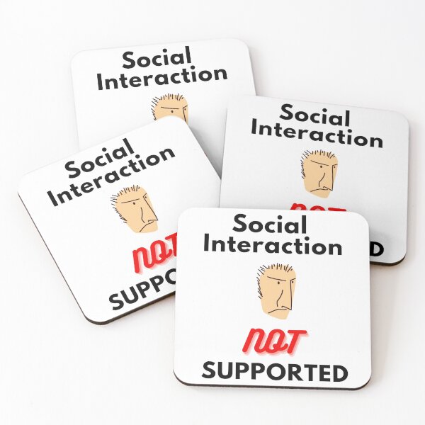 Item preview, Social interaction not supported sarcastic quote t shirt [SNS22] designed and sold by HIPNOTIZAR  CRAFTS.