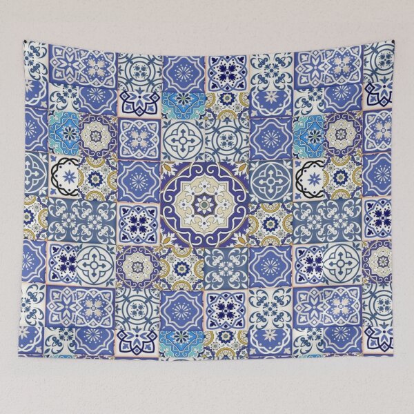 Item preview, Blue Moroccan tile pattern designed and sold by astrunb5.