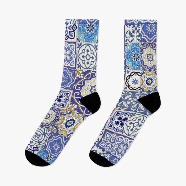 Item preview, Blue Moroccan tile pattern designed and sold by astrunb5.